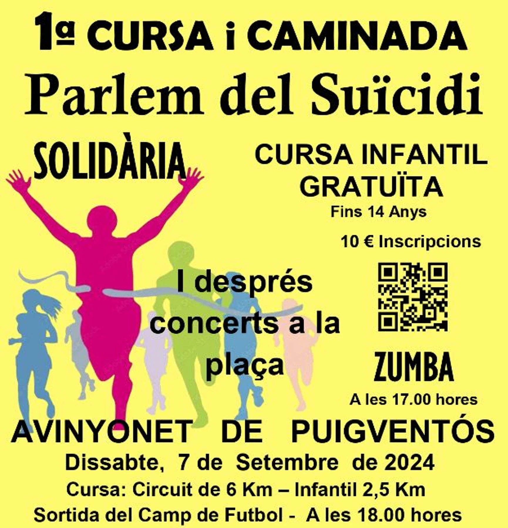 Cartell de la 1a Cursa-Caminada “Parlem del Suïcidi”
